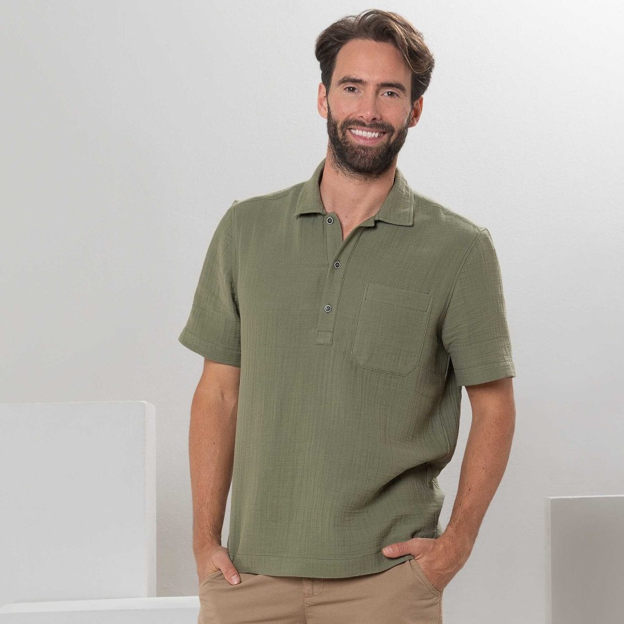 T-Shirts & Polo Shirts | LIVING CRAFTS Miquel | Polo-Shirt Light Khaki