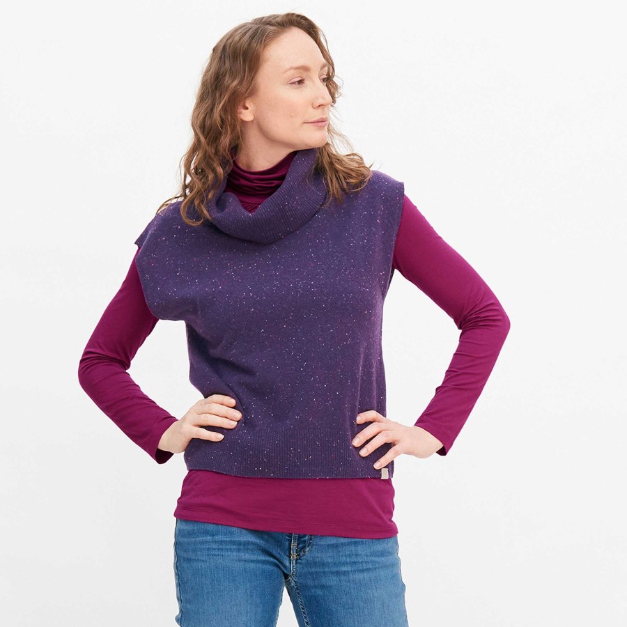 Knitwear & Sweatshirts | LIVING CRAFTS Lala | Vest Plum