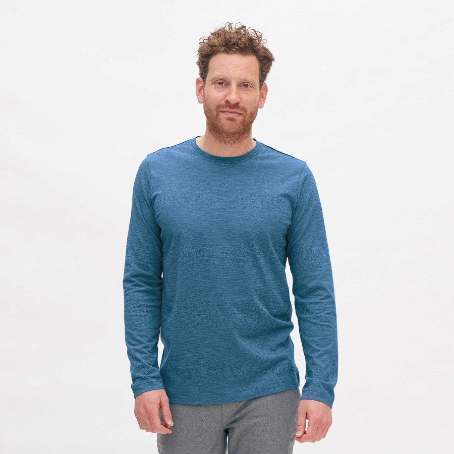 Knitwear & Sweatshirts | LIVING CRAFTS Noah | Long-Sleeved Shirt Retro Blue