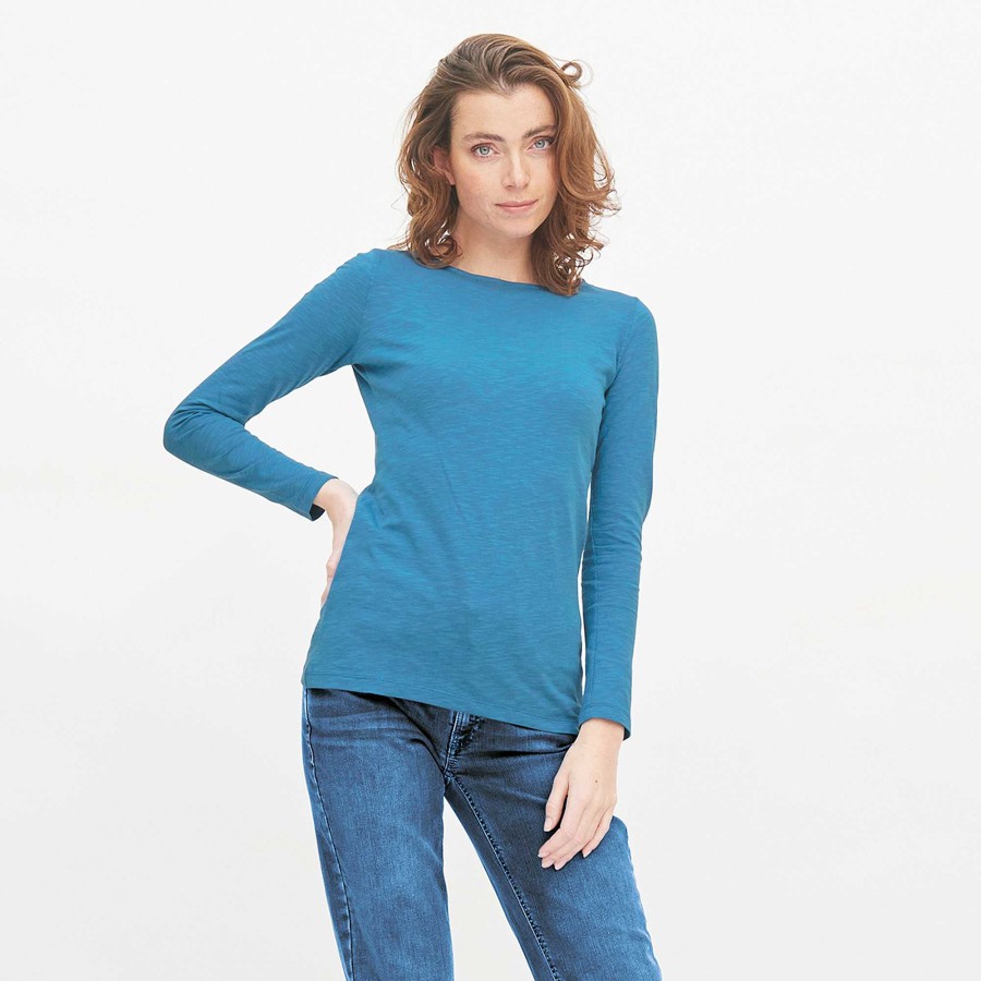 Shirts & Tops | LIVING CRAFTS Hilla | Long-Sleeved Shirt Retro Blue