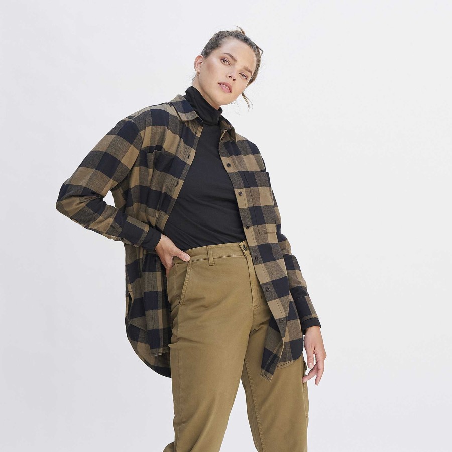 Blouses & Tunics | LIVING CRAFTS Nina | Flannel Shirt Autumn Leaves/Black