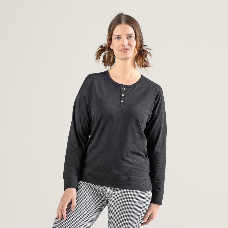 Homewear | LIVING CRAFTS Pinella | Sleep Shirt Black