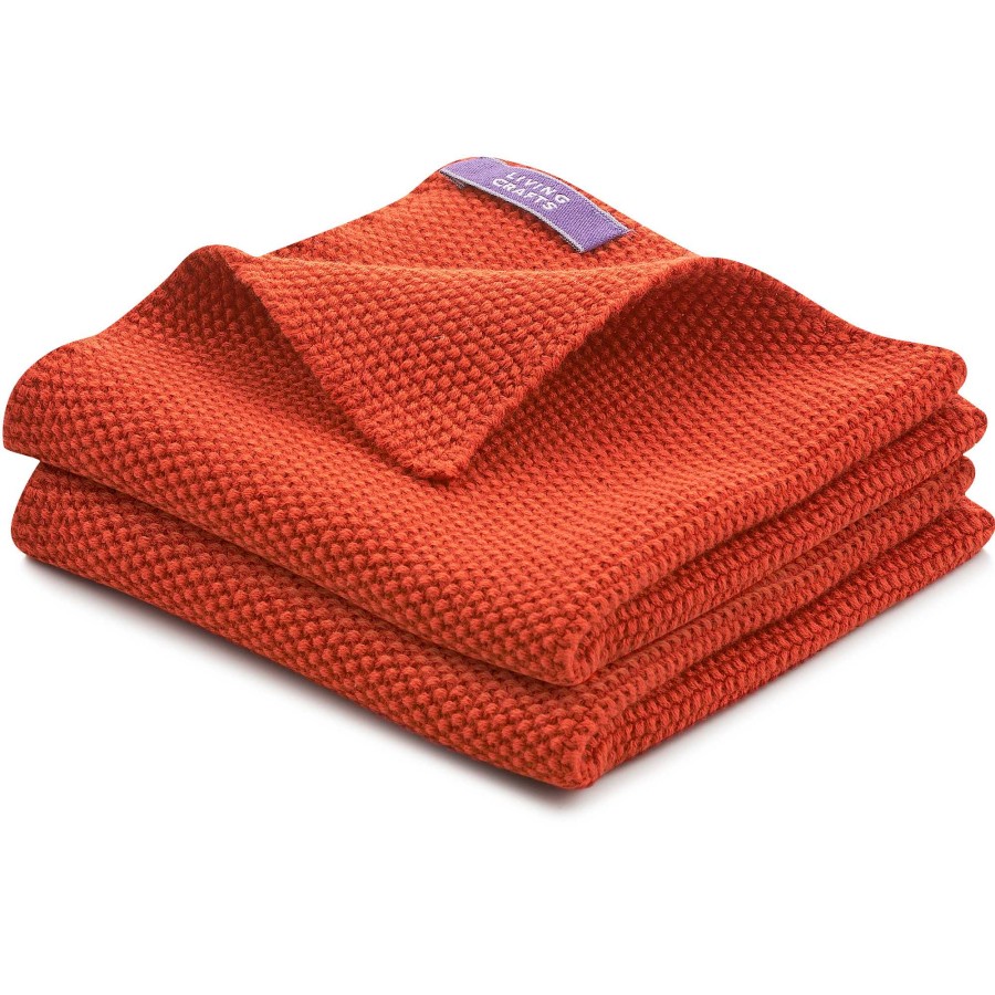 Kitchen | LIVING CRAFTS Juno | Dish Cloths, Pack Of 2 Red Clay