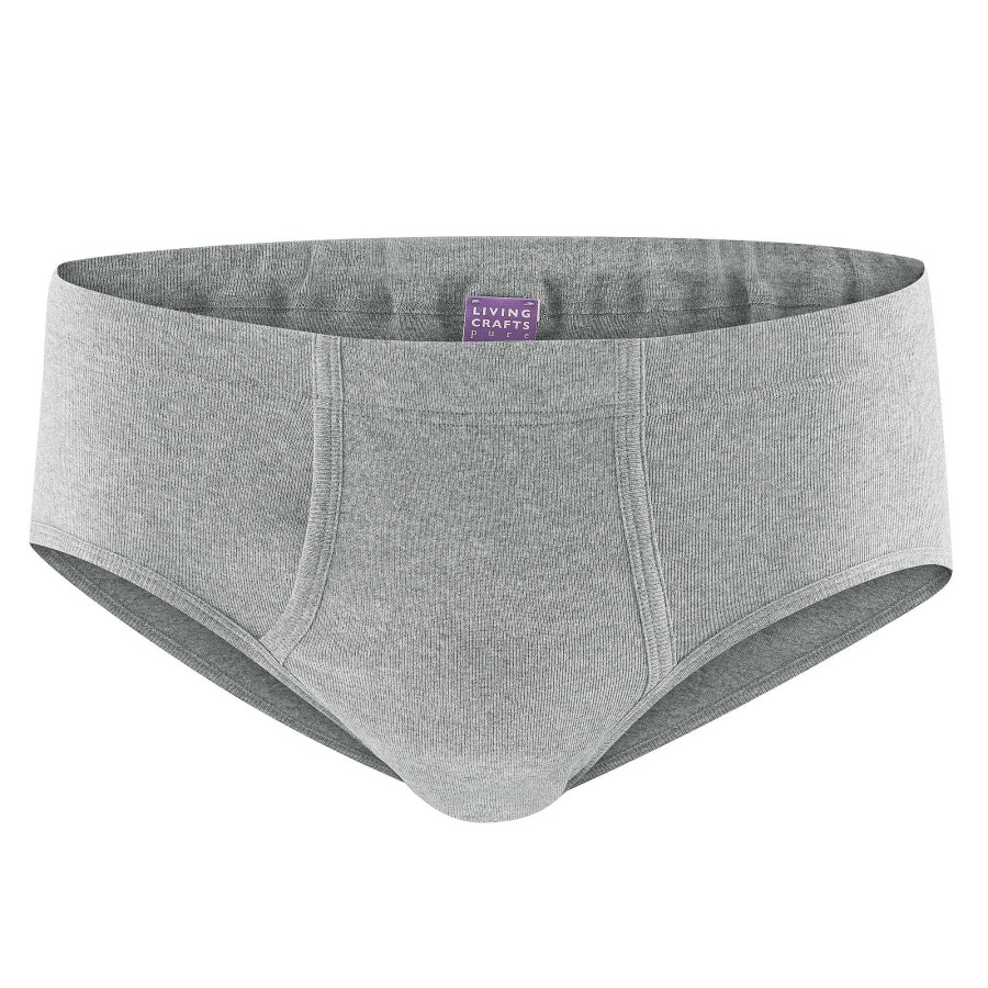 Underwear | LIVING CRAFTS Julius | Open Fly Briefs Grey Melange