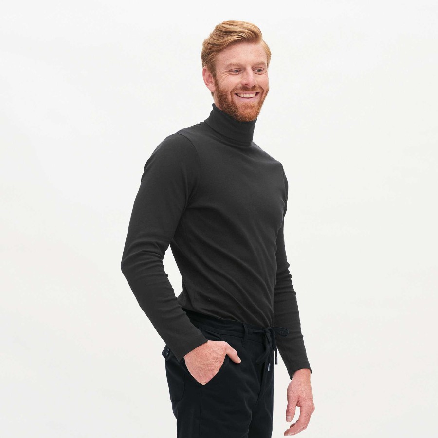 Knitwear & Sweatshirts | LIVING CRAFTS Helge | Turtleneck Shirt Black