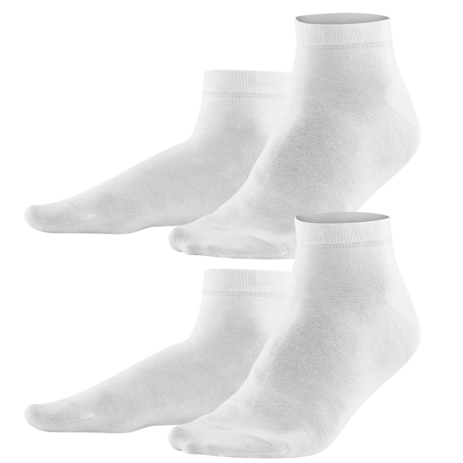 Socks | LIVING CRAFTS Curt | Sneaker Socks, Pack Of 2 White