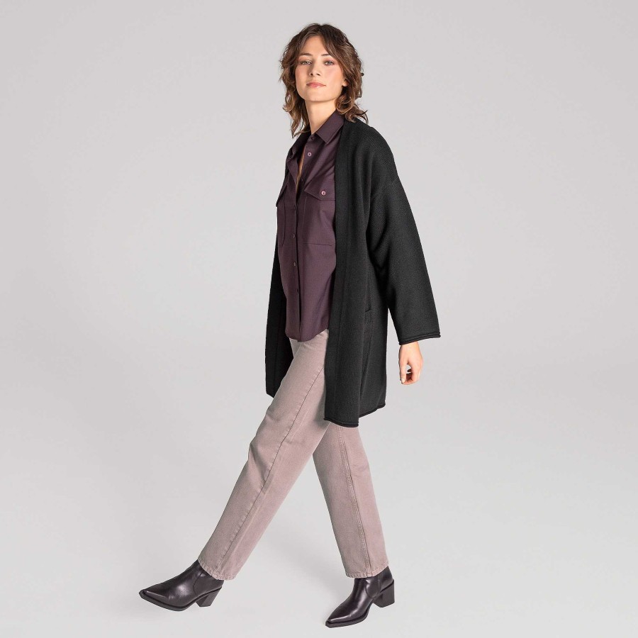 Cardigans & Jackets | LIVING CRAFTS Truestory Aniek | Cardigan Long Off Black