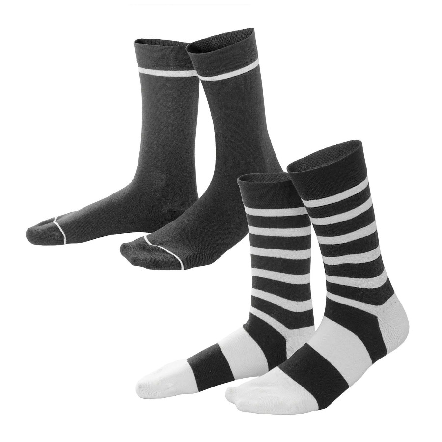 Socks | LIVING CRAFTS Pippala | Socks, Pack Of 2 Black/Cream