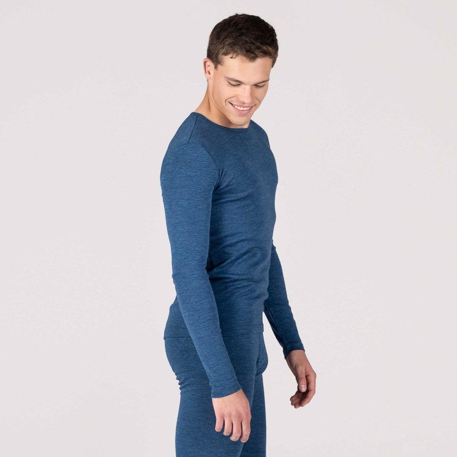 Underwear | LIVING CRAFTS Liam | Long-Sleeved Shirt Mid Blue