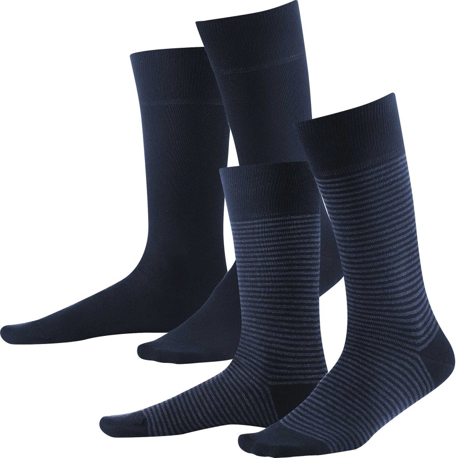 Socks | LIVING CRAFTS Arni | Socks, Pack Of 2 Dark Navy/Indigo Melange