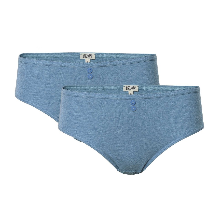 Underwear | LIVING CRAFTS Rasina | Briefs, Pack Of 2 Blue Melange