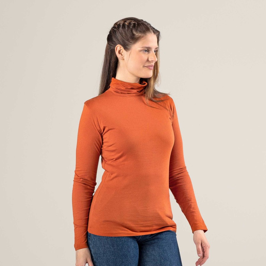 Knitwear & Sweatshirts | LIVING CRAFTS Nia | Turtleneck Shirt Rust