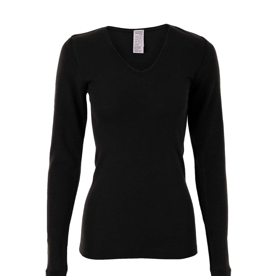 Functional Underwear | LIVING CRAFTS Felicia | Long-Sleeved Shirt Black