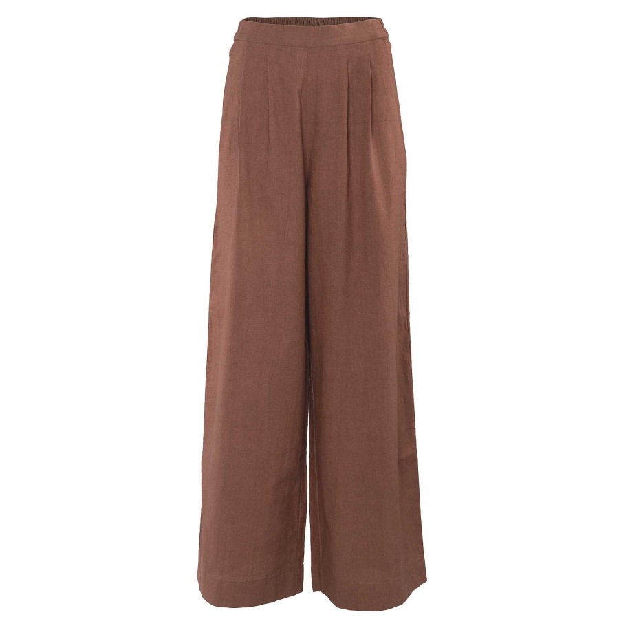 Jeans & Trousers | LIVING CRAFTS Truestory Duyen | Wide Leg Trousers Brown