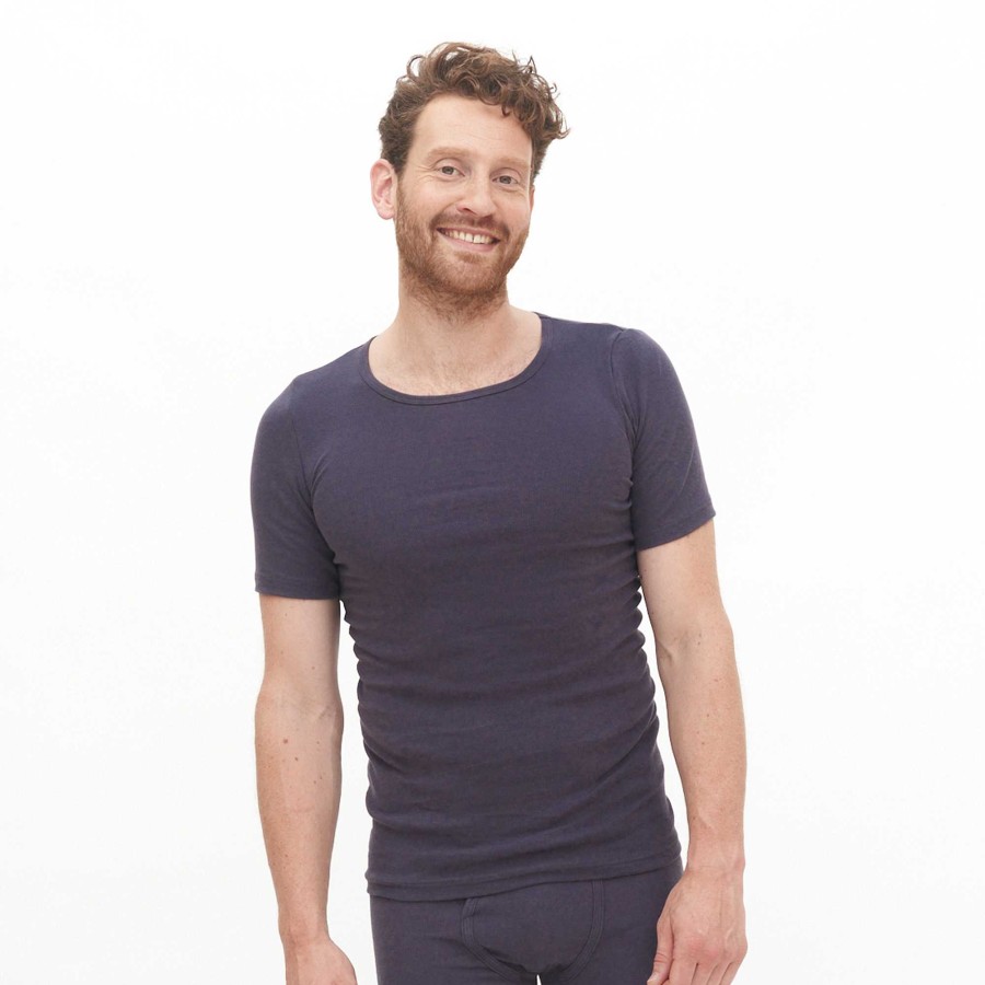 Underwear | LIVING CRAFTS Jacob | Short-Sleeved Shirt Navy Graphite