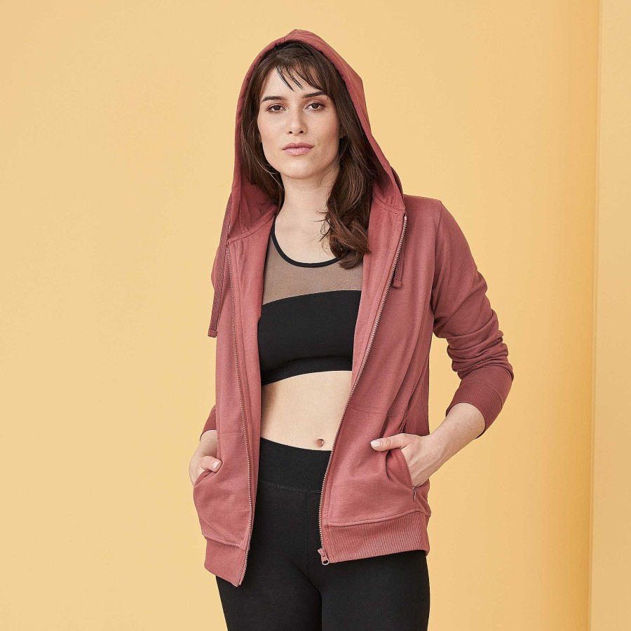 Homewear | LIVING CRAFTS Lamina | Hoodie Jacket Marsala