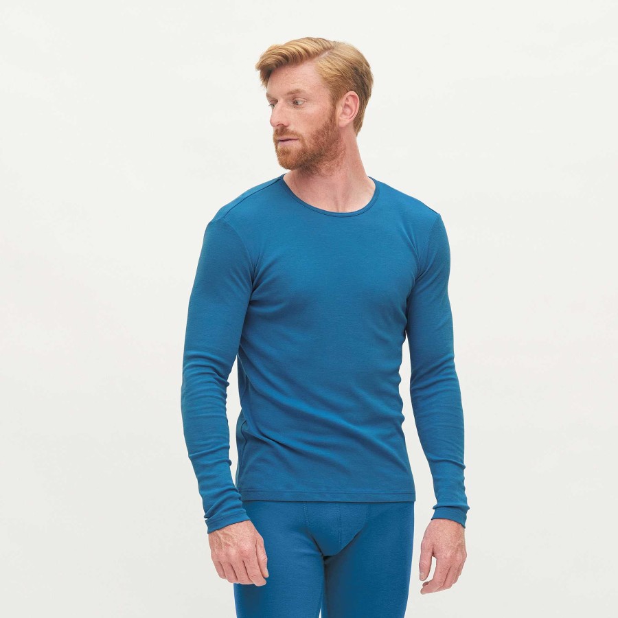 Functional Underwear | LIVING CRAFTS Liam | Long-Sleeved Shirt Retro Blue