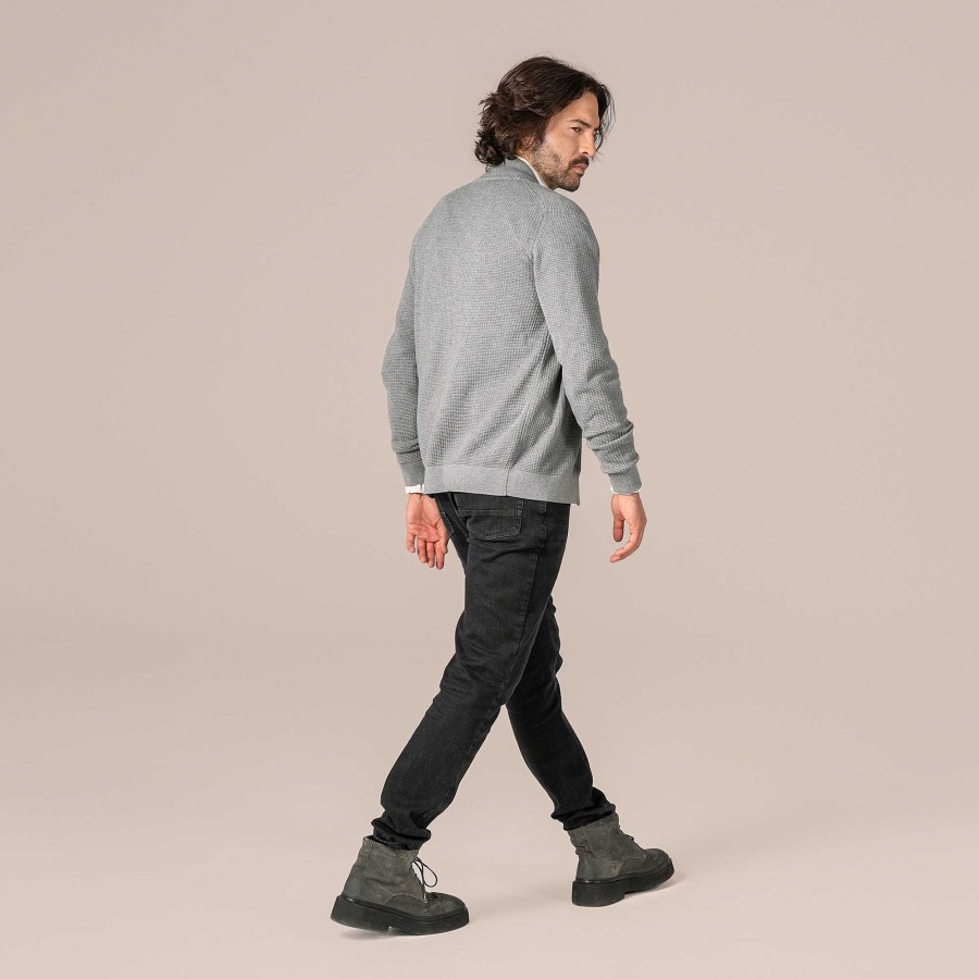 Cardigans & Jackets | LIVING CRAFTS Paavo | Cardigan Grey Melange