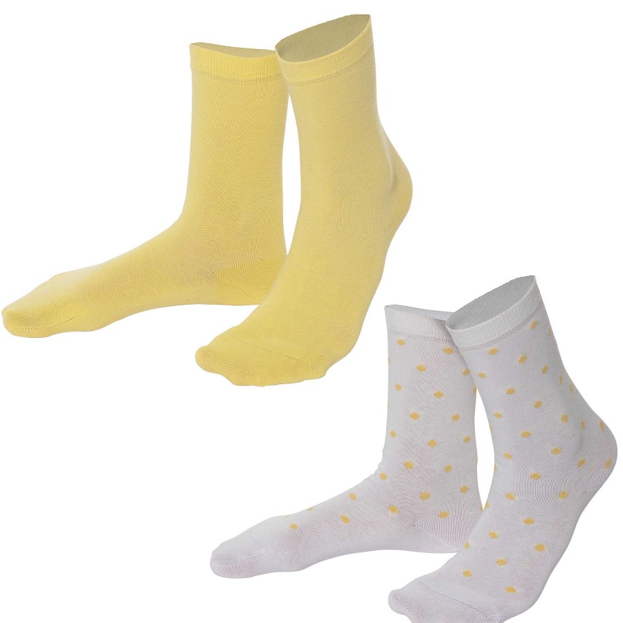 Socks & Tights | LIVING CRAFTS Bettina | Socks, Pack Of 2 Butter