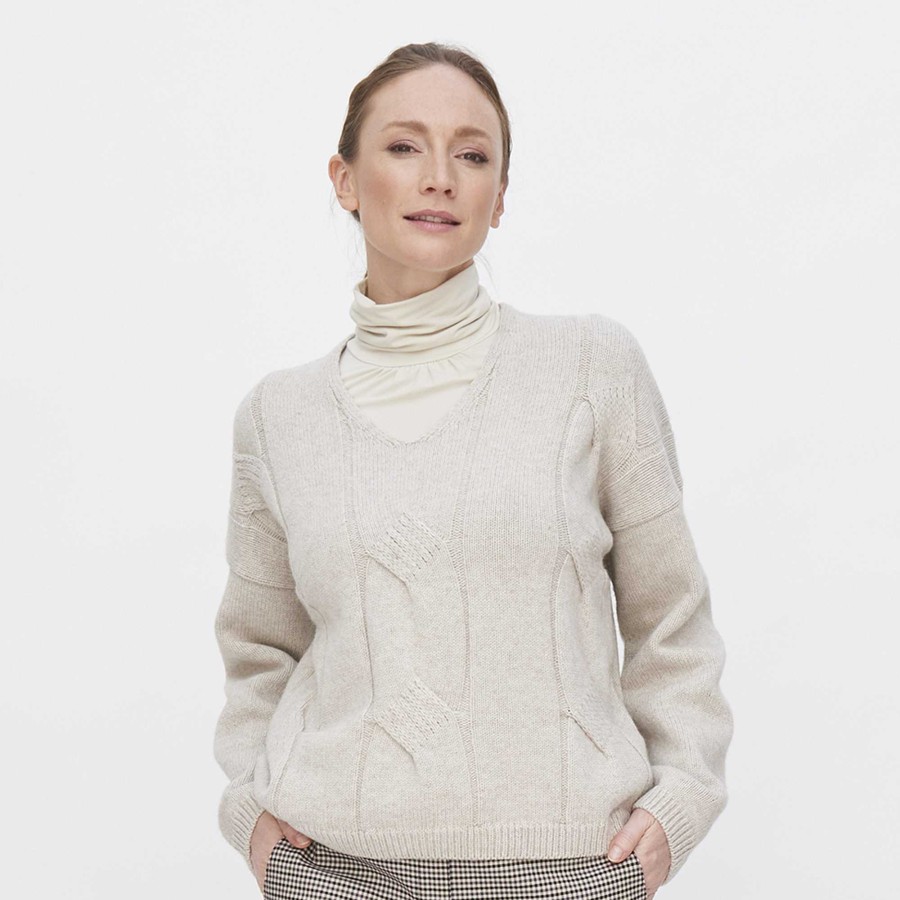 Knitwear & Sweatshirts | LIVING CRAFTS Neele | Sweater Stone Powder