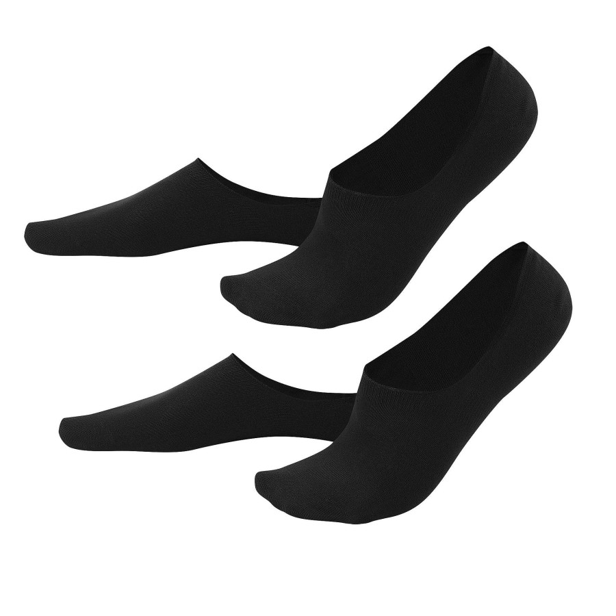 Socks | LIVING CRAFTS Iker | Footlets, Pack Of 2 Black