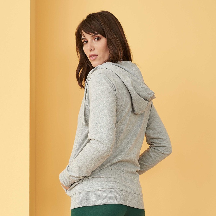 Homewear | LIVING CRAFTS Lamina | Hoodie Jacket Grey Melange