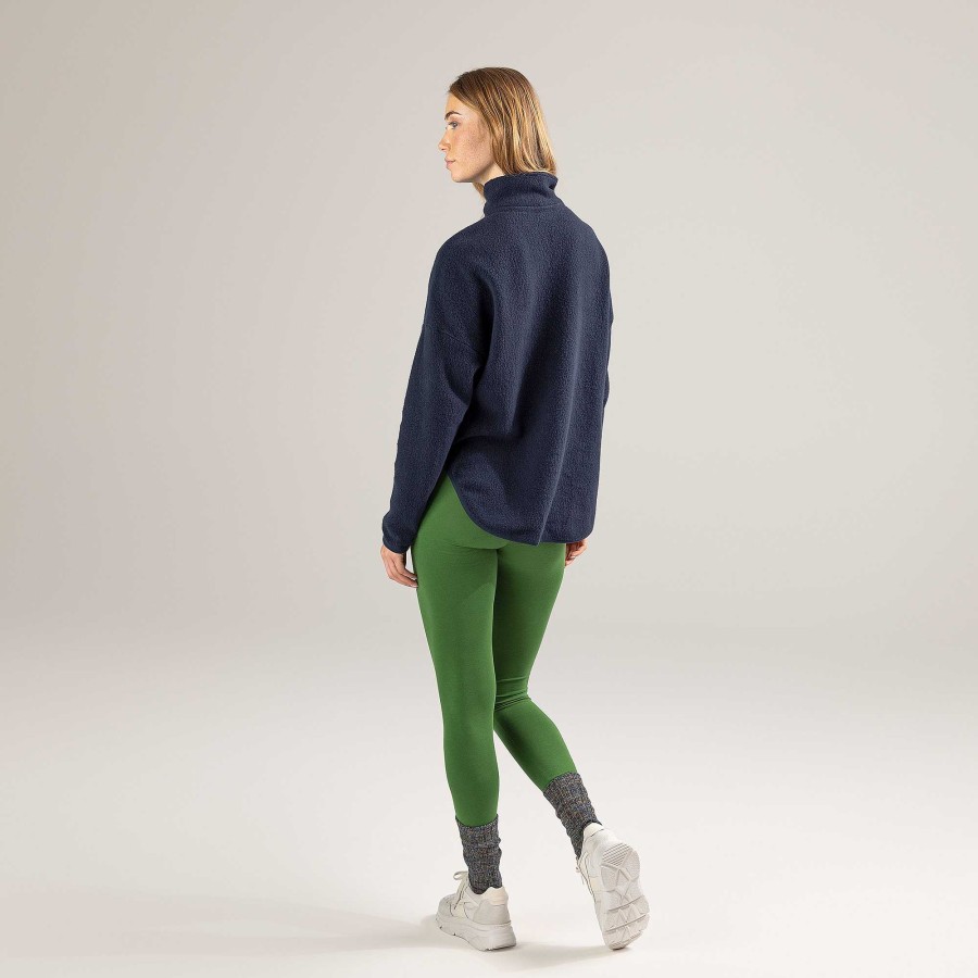 Knitwear & Sweatshirts | LIVING CRAFTS Nikita | Fleece Troyer Ink Blue