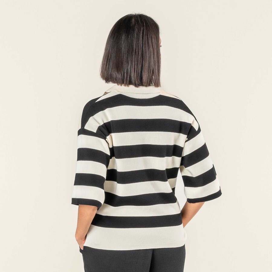 Knitwear & Sweatshirts | LIVING CRAFTS Romy | Sweater Sandshell/Black