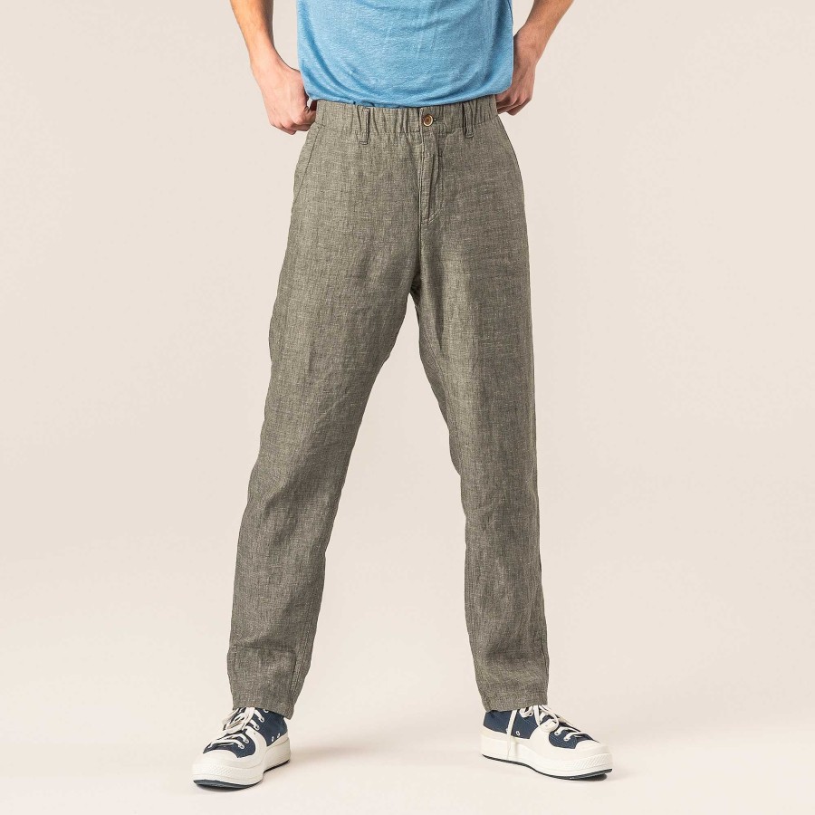 Jeans & Trousers | LIVING CRAFTS Oleg | Linen Pants Thyme