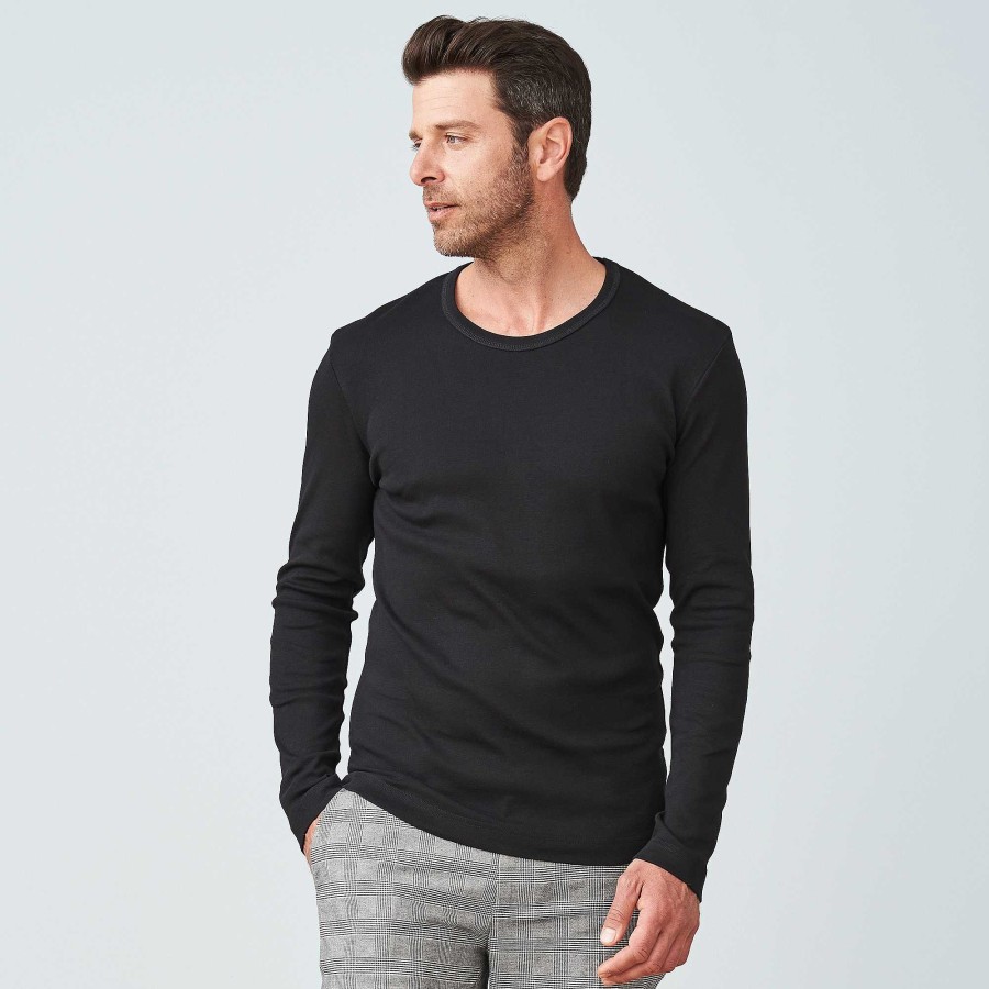 T-Shirts & Polo Shirts | LIVING CRAFTS Leandro | Long-Sleeved Shirt Black