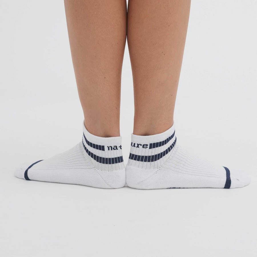 Socks | LIVING CRAFTS Orell | High Sneaker Socks, Pack Of 2 Navy/White