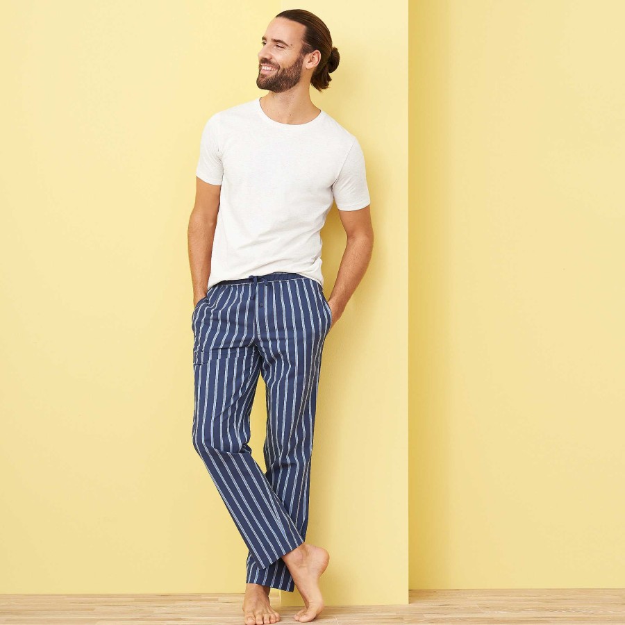 Pyjamas & Nightshirts | LIVING CRAFTS Klemens | Sleep Trousers Navy/Azur