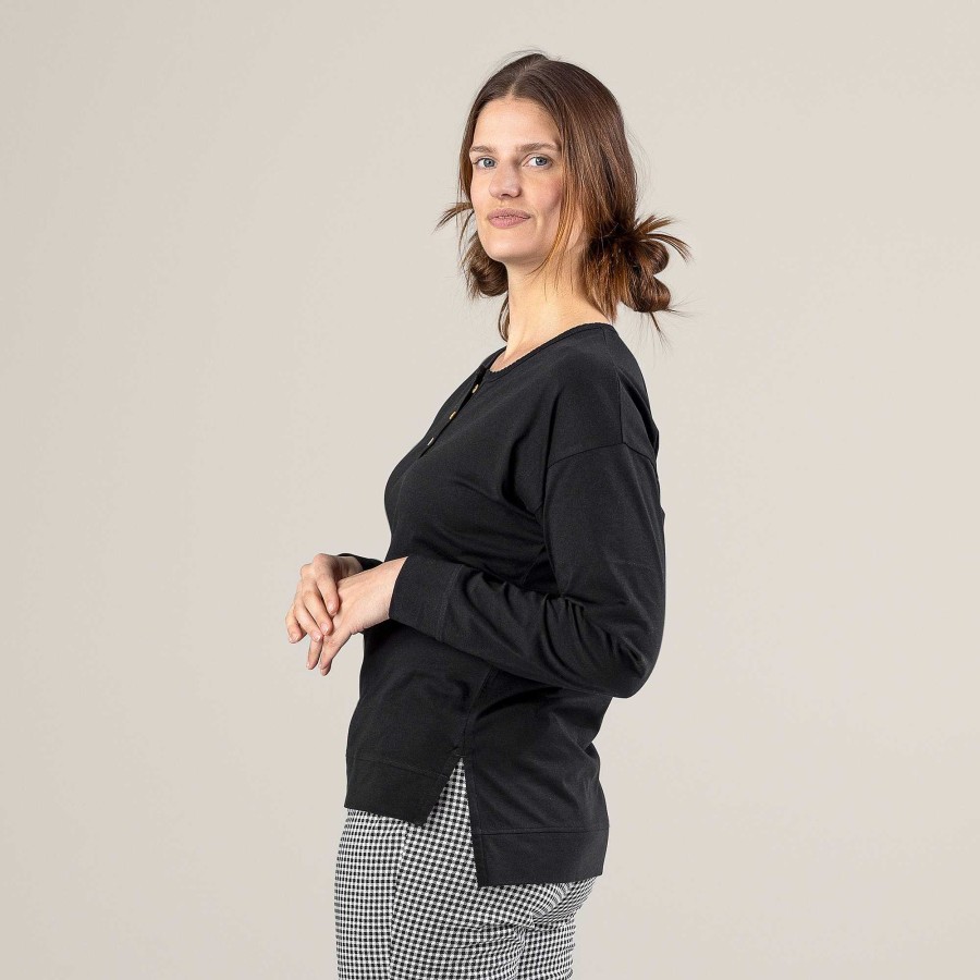 Homewear | LIVING CRAFTS Pinella | Sleep Shirt Black