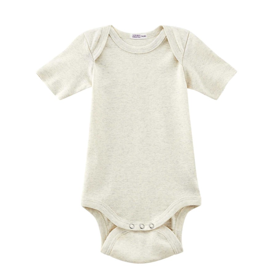 Bodys & Romper Suits | LIVING CRAFTS Honey | Short-Sleeved Body Natural Melange