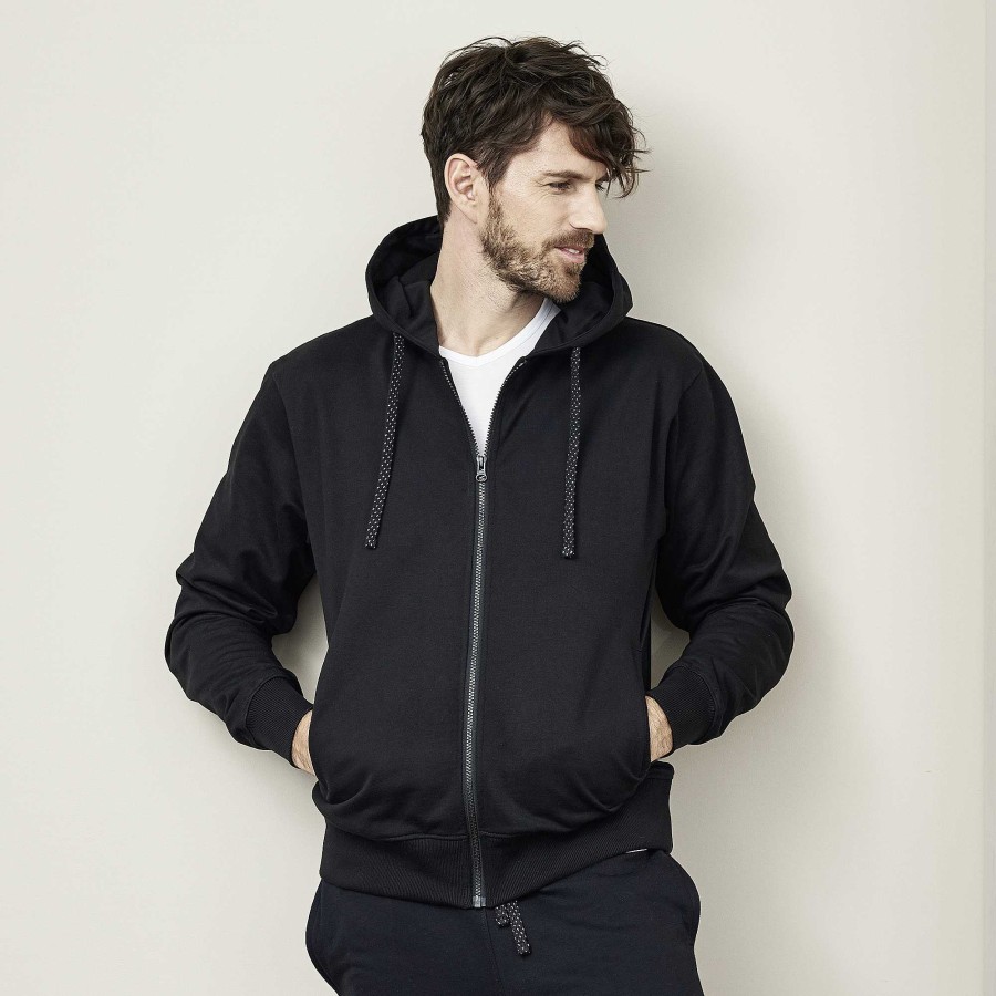 Homewear | LIVING CRAFTS Cameron | Hoodie Jacket Black