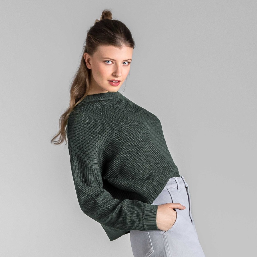 Knitwear & Sweatshirts | LIVING CRAFTS Truestory Beeke | Sweater Dark Khaki