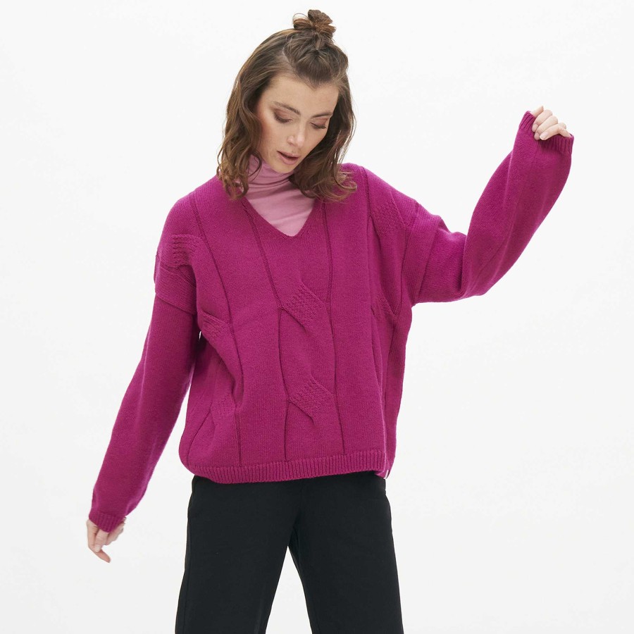 Knitwear & Sweatshirts | LIVING CRAFTS Neele | Sweater Very Berry