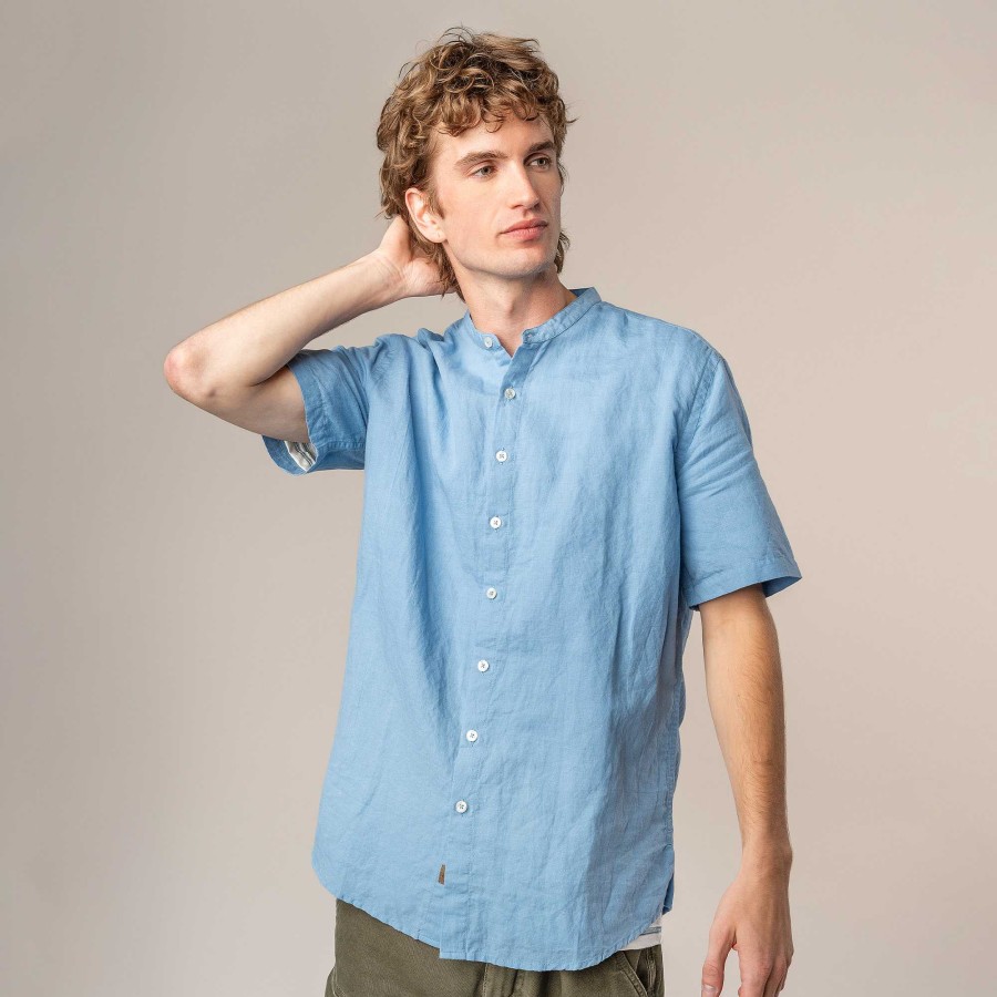 Shirts | LIVING CRAFTS Ruben | Short Sleeve Shirt Ozean