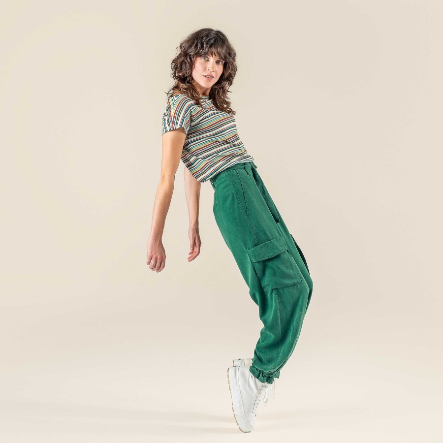 Jeans & Trousers | LIVING CRAFTS Romay | Trousers Botanical Green