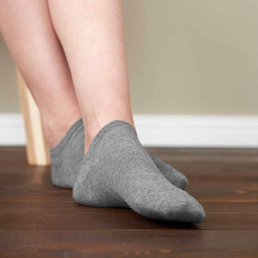 Socks & Tights | LIVING CRAFTS Abby | Sneaker Socks, Pack Of 2 Stone Grey Melange/White