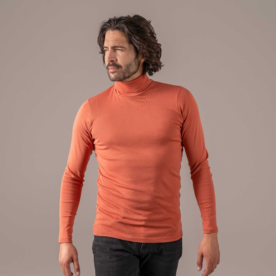 Knitwear & Sweatshirts | LIVING CRAFTS Helge | Turtleneck Shirt Spice