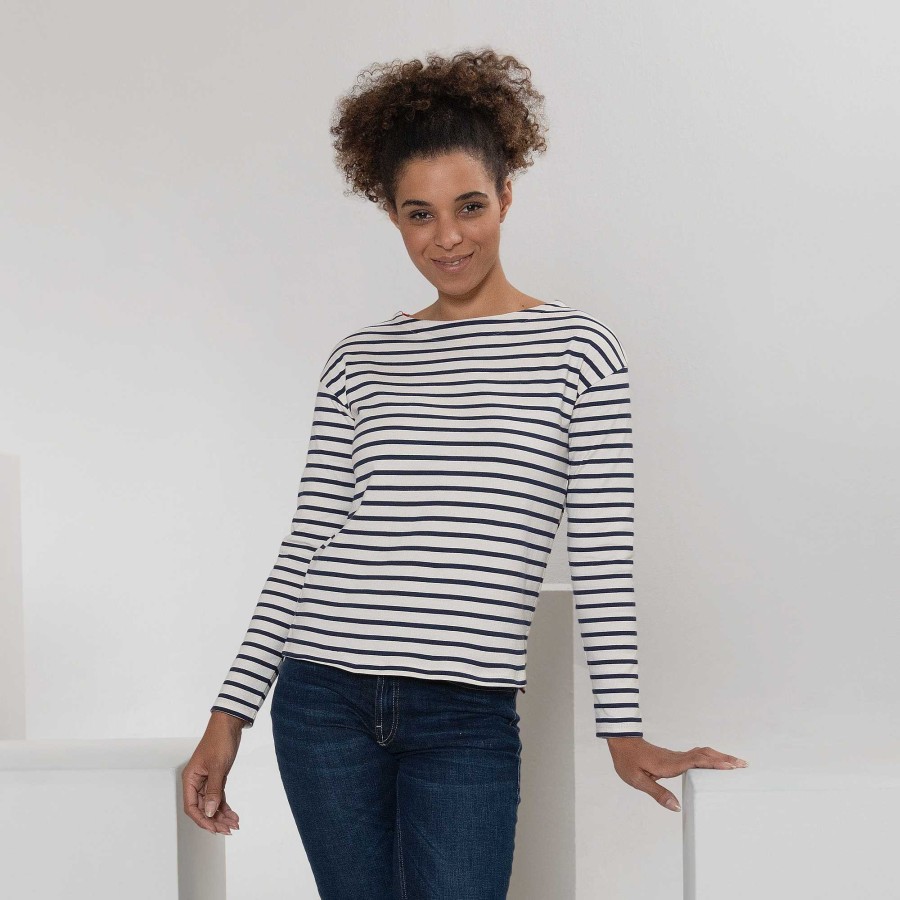 Shirts & Tops | LIVING CRAFTS Muriel | Long-Sleeved Shirt Navy/Natural