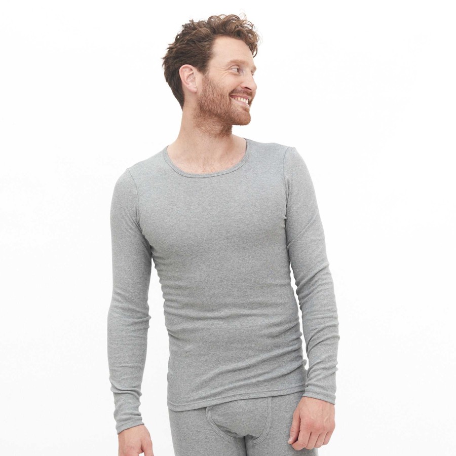 Underwear | LIVING CRAFTS Johan | Long-Sleeved Shirt Grey Melange