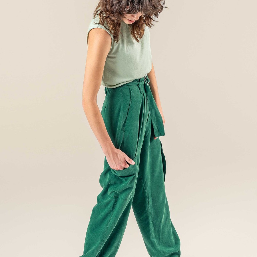 Jeans & Trousers | LIVING CRAFTS Romay | Trousers Botanical Green