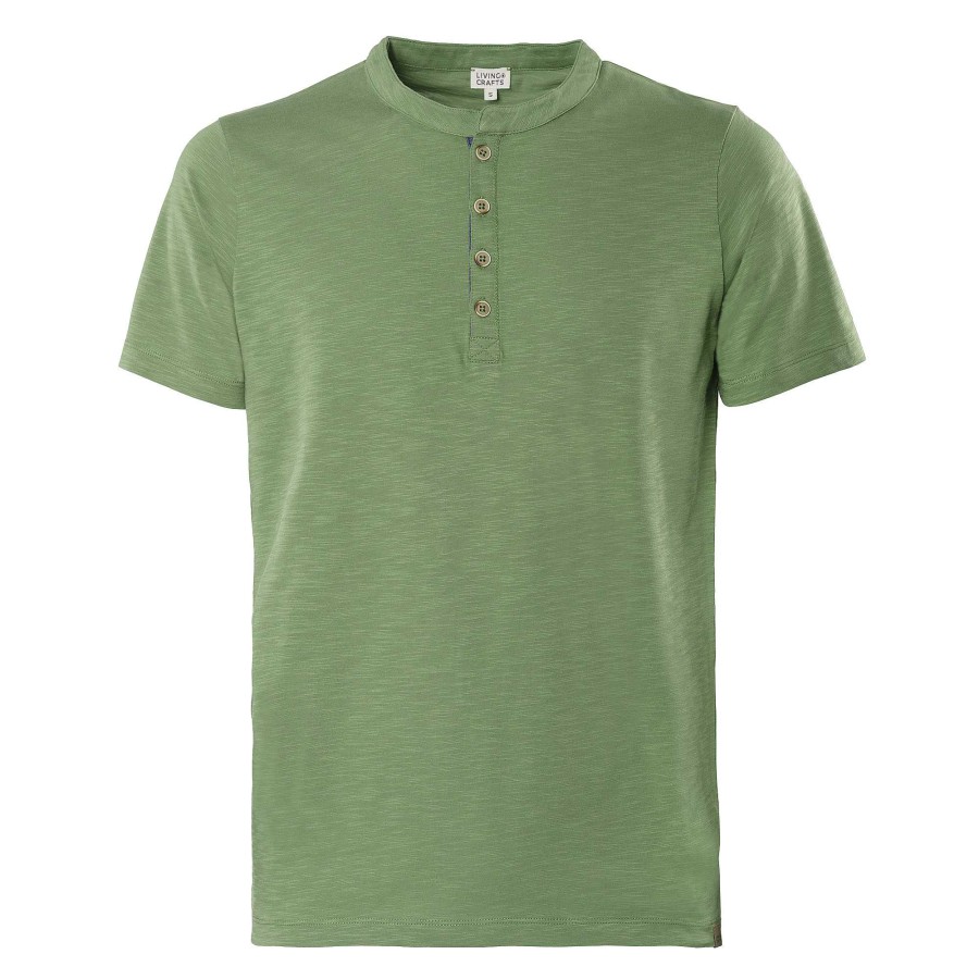 T-Shirts & Polo Shirts | LIVING CRAFTS Othello | Henley T-Shirt Olive