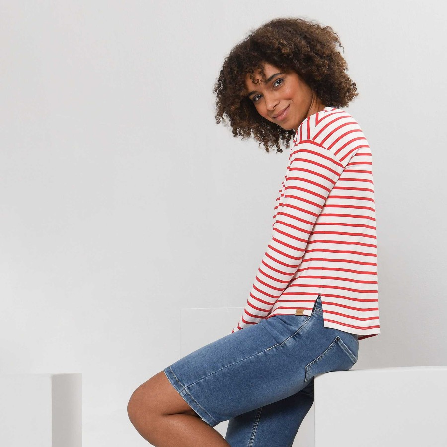 Shirts & Tops | LIVING CRAFTS Muriel | Long-Sleeved Shirt True Red/Natural