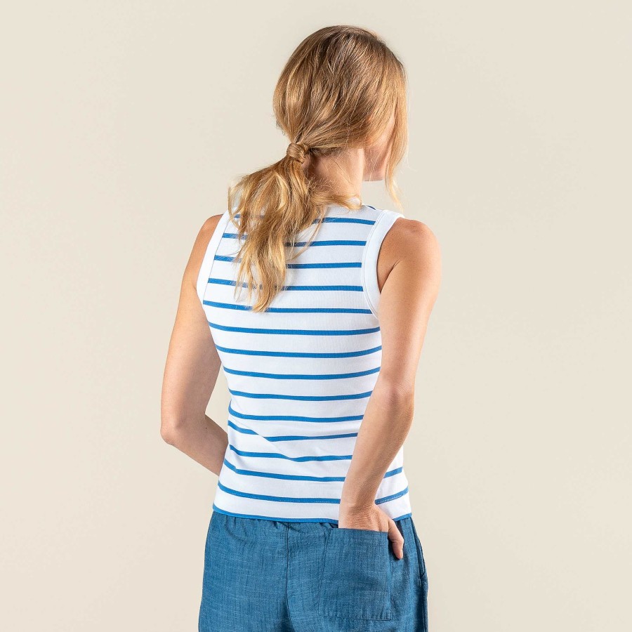 Shirts & Tops | LIVING CRAFTS Rita | Top Azure Blue/White