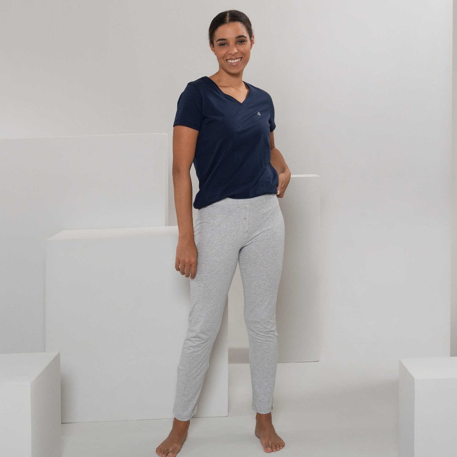 Pyjamas | LIVING CRAFTS Carol | Sleep Trousers Grey Melange