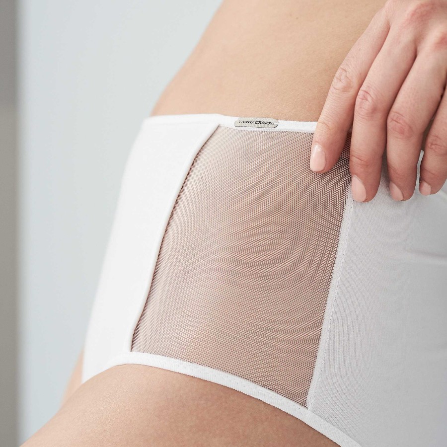 Underwear | LIVING CRAFTS Irini | High-Waist Briefs White