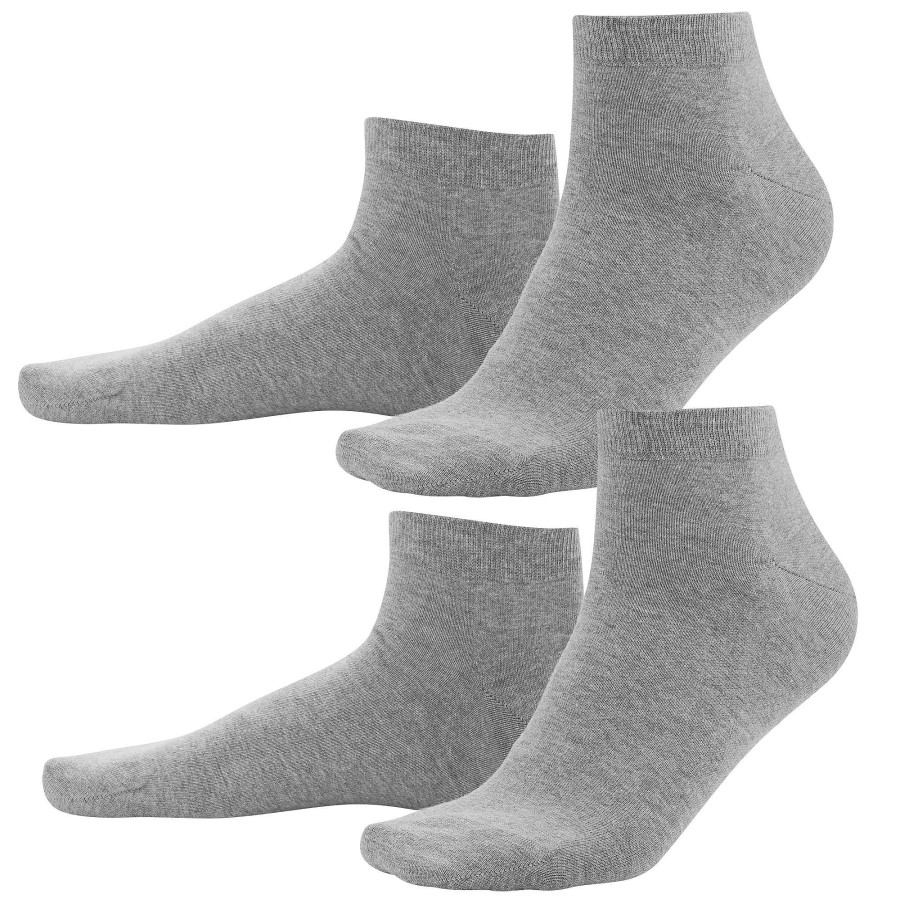 Socks | LIVING CRAFTS Curt | Sneaker Socks, Pack Of 2 Stone Grey